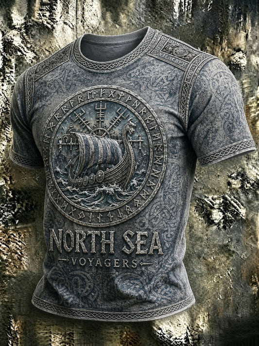 Bedrucktes T-Shirt für Herren – North Sea Voyagers