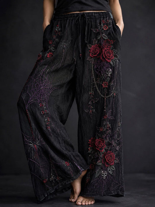 Damenhose im gotischen Stil aus Baumwolle und Leinen