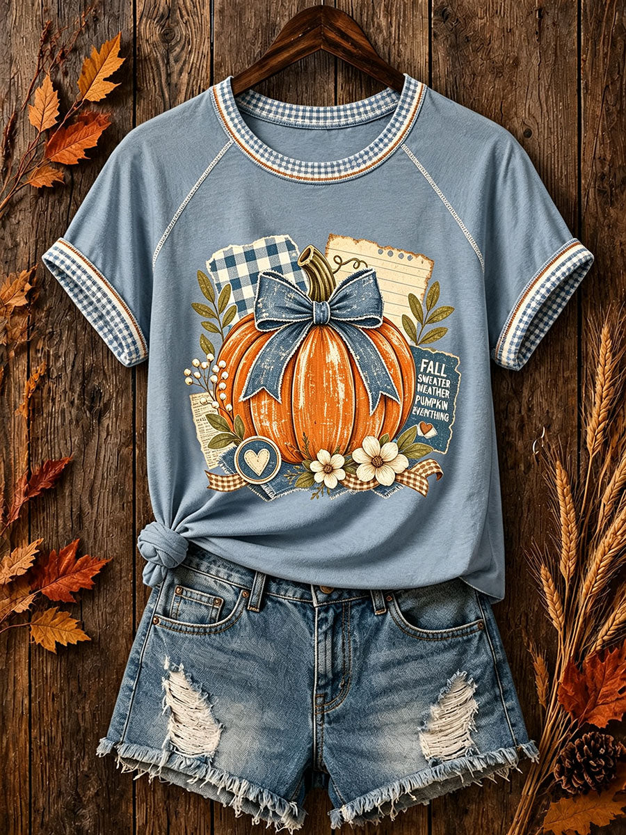 Frauen-Herbst-Kürbis-T-Shirts