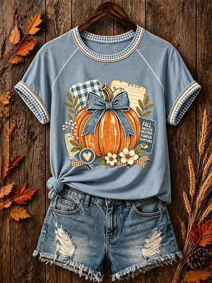Frauen-Herbst-Kürbis-T-Shirts