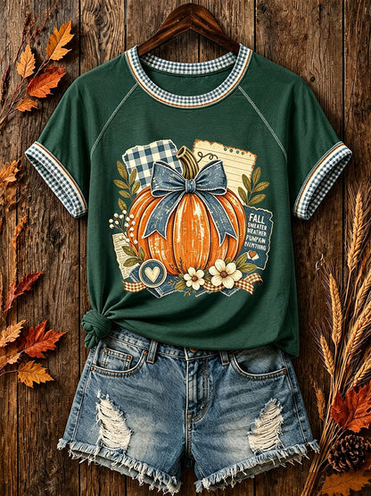 Frauen-Herbst-Kürbis-T-Shirts