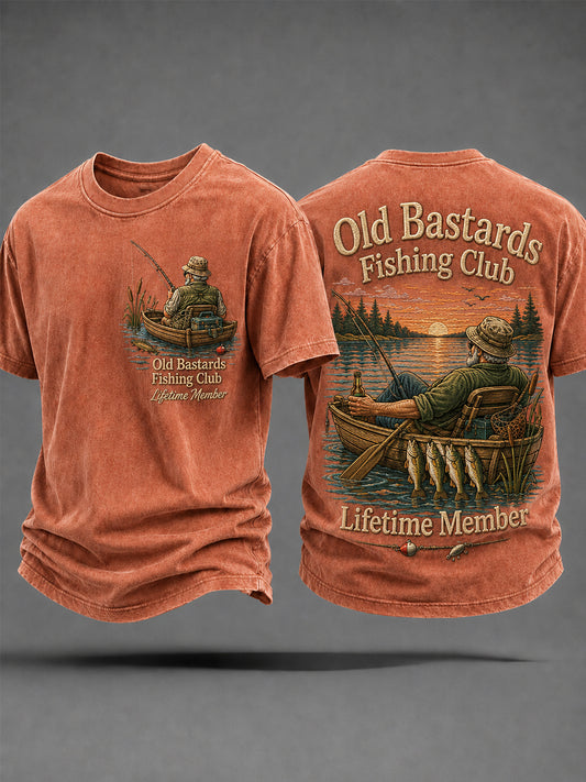 Herren Lustige alte Bastarde Angel club lebenslanges Mitglied drucken lässiges T-Shirt