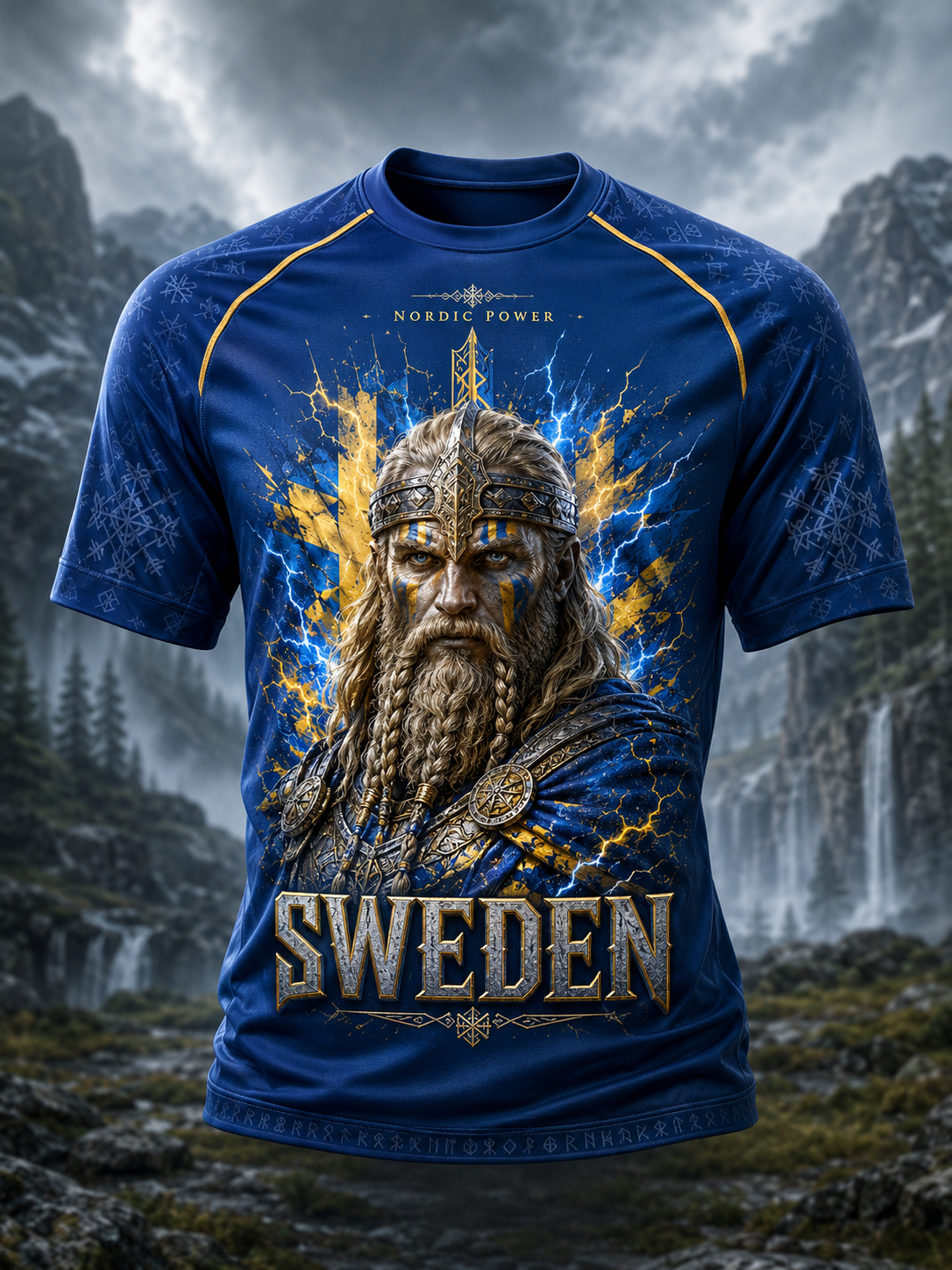 Kurzarm-T-Shirt der schwedischen Wikinger für Männer