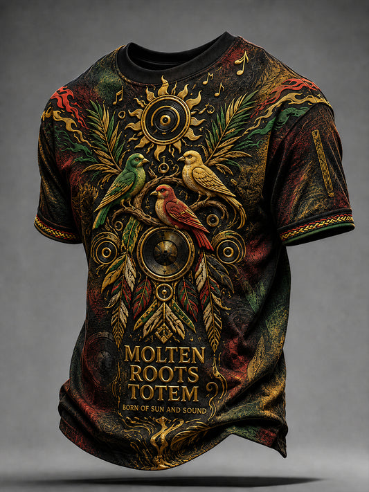 Reggae-Kurzarm-T-Shirt für Männer