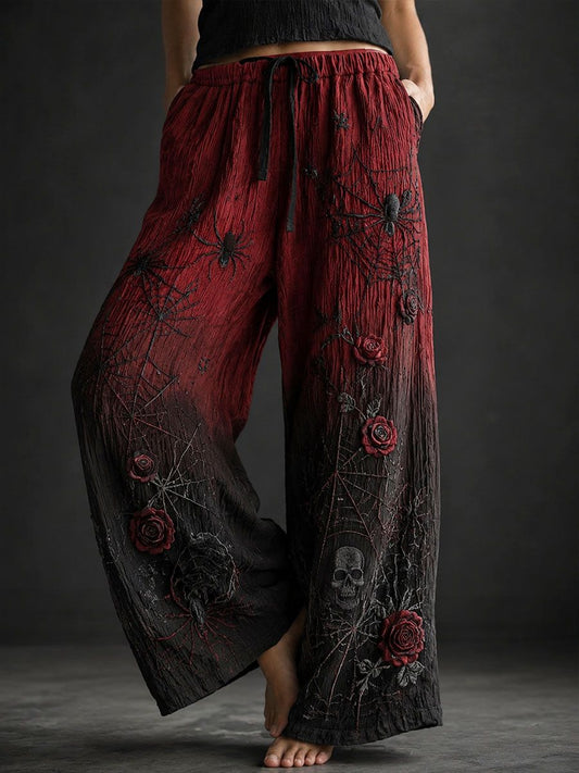 Damenhose im gotischen Stil aus Baumwolle und Leinen