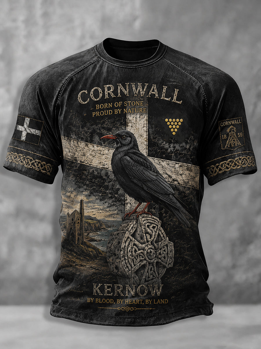 Cornwall inspiriertes T-Shirt für Männer
