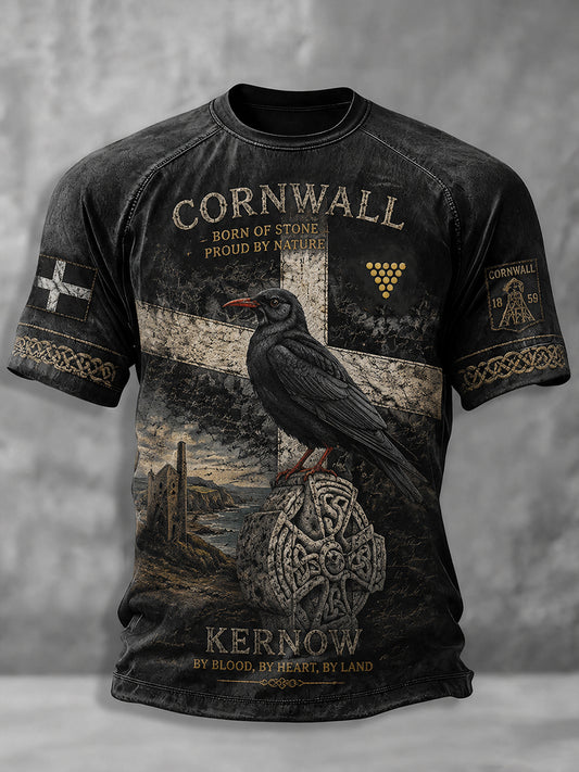 Cornwall inspiriertes T-Shirt für Männer