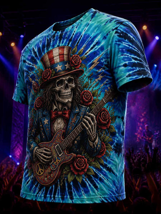 Psychedelic Rock Printed T-Shirt für Männer