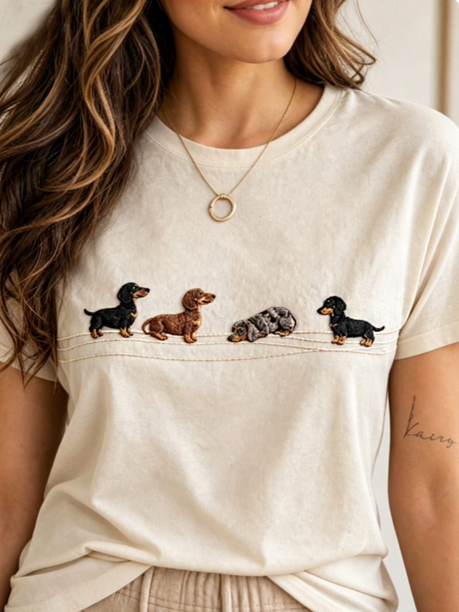 Kurzarm-T-Shirt für Damen
