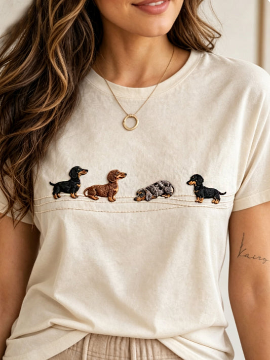 Kurzarm-T-Shirt für Damen