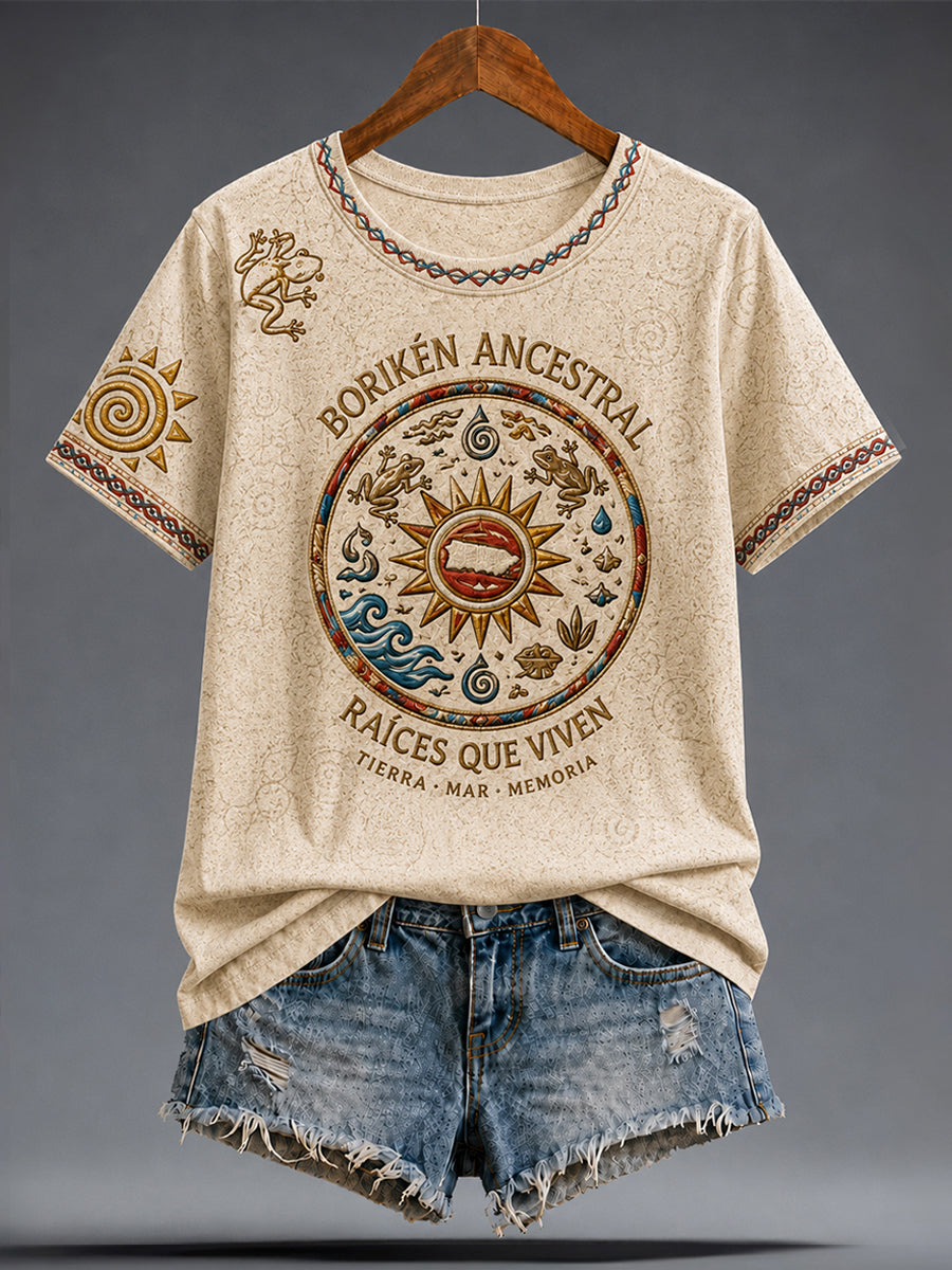 Kunst bedrucktes T-Shirt für Frauen in Puerto Rico