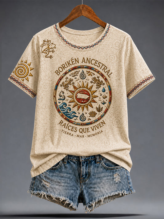 Kunst bedrucktes T-Shirt für Frauen in Puerto Rico