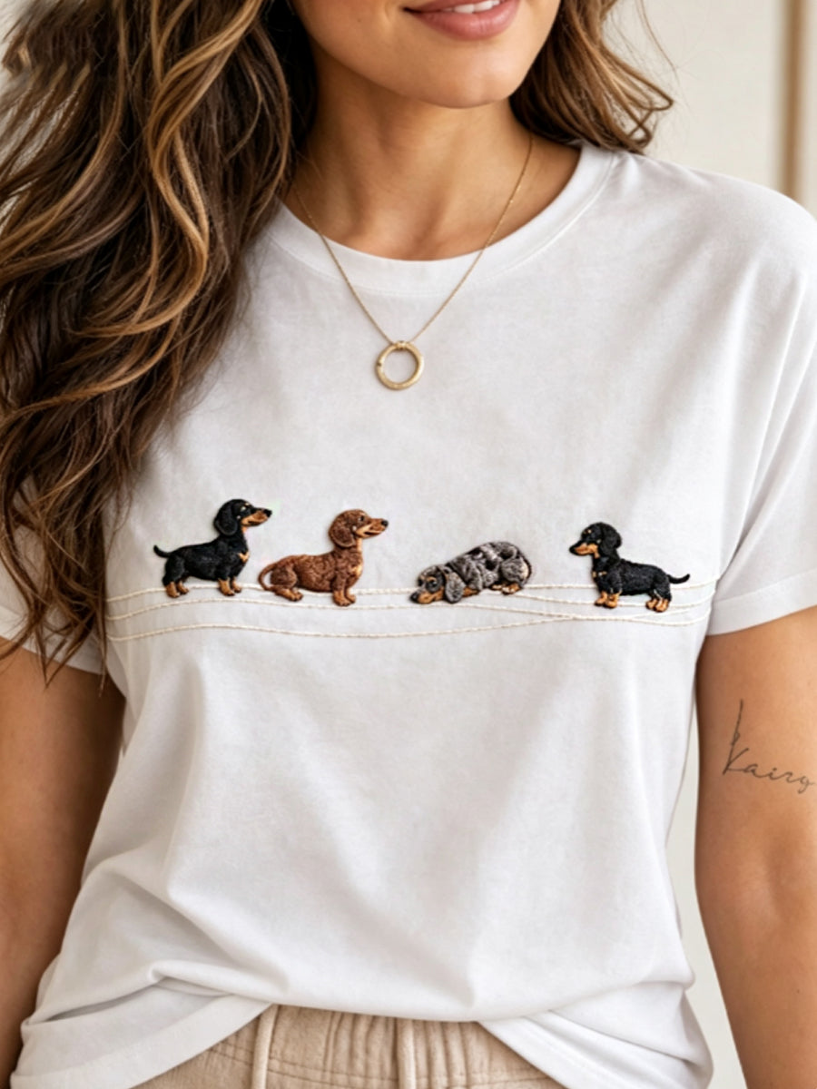 Kurzarm-T-Shirt für Damen