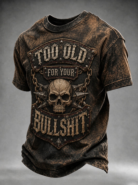 Herren-T-Shirt mit Aufdruck „Zu alt für deinen Blödsinn“