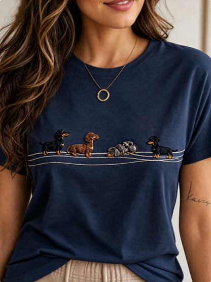 Kurzarm-T-Shirt für Damen
