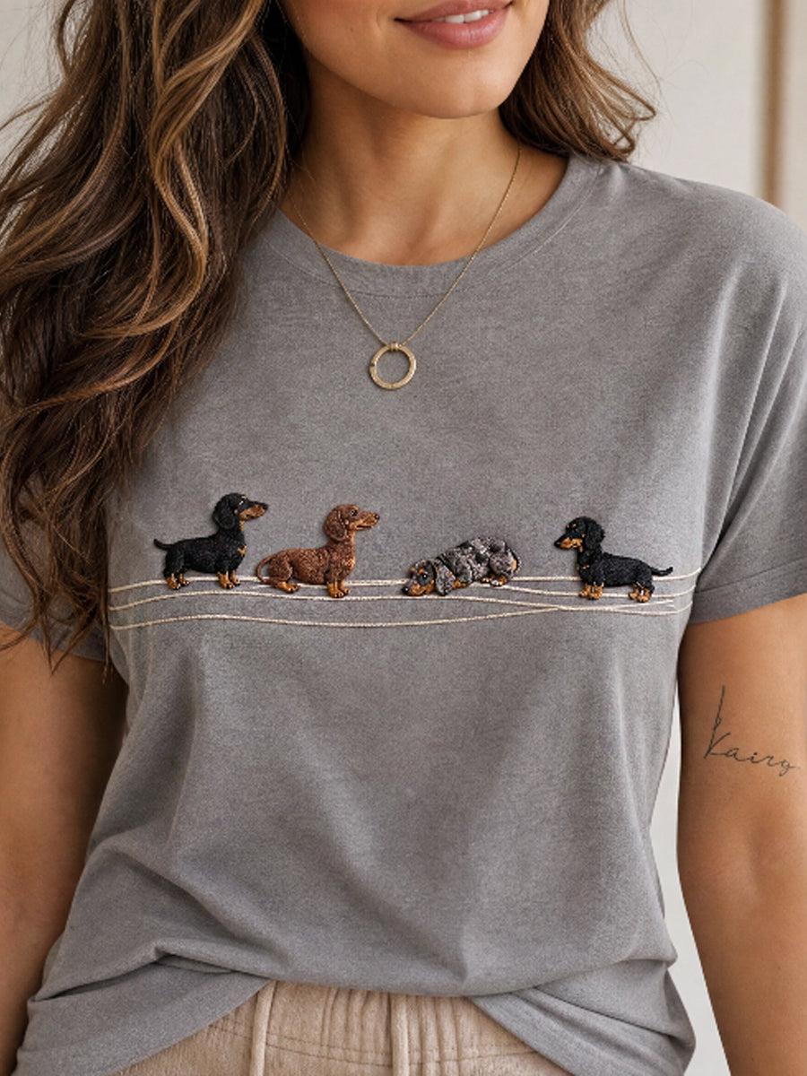 Kurzarm-T-Shirt für Damen