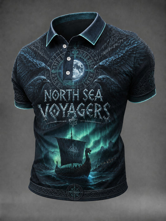 Bedrucktes Herrenhemd North Sea Voyagers