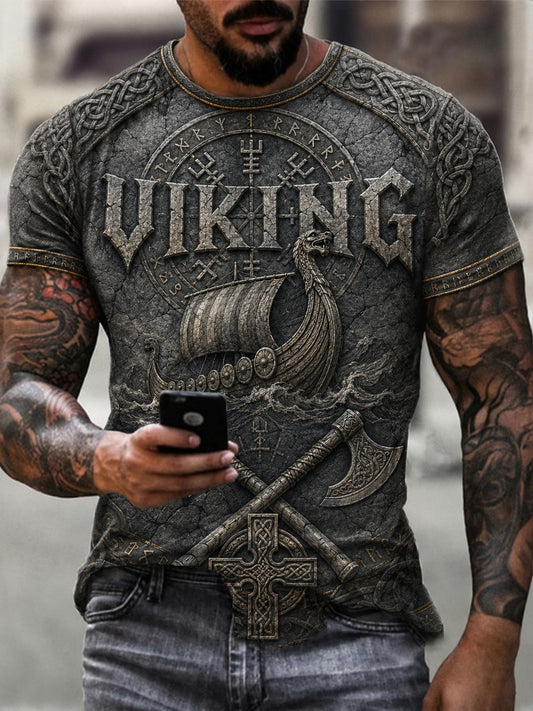Herren-Vikingert-Shirt mit Druck