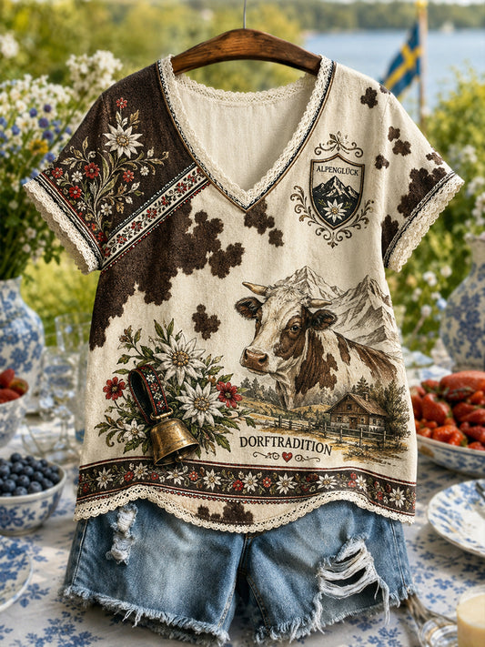 T-Shirt mit Kunstdruck zur österreichischen Frauenkultur