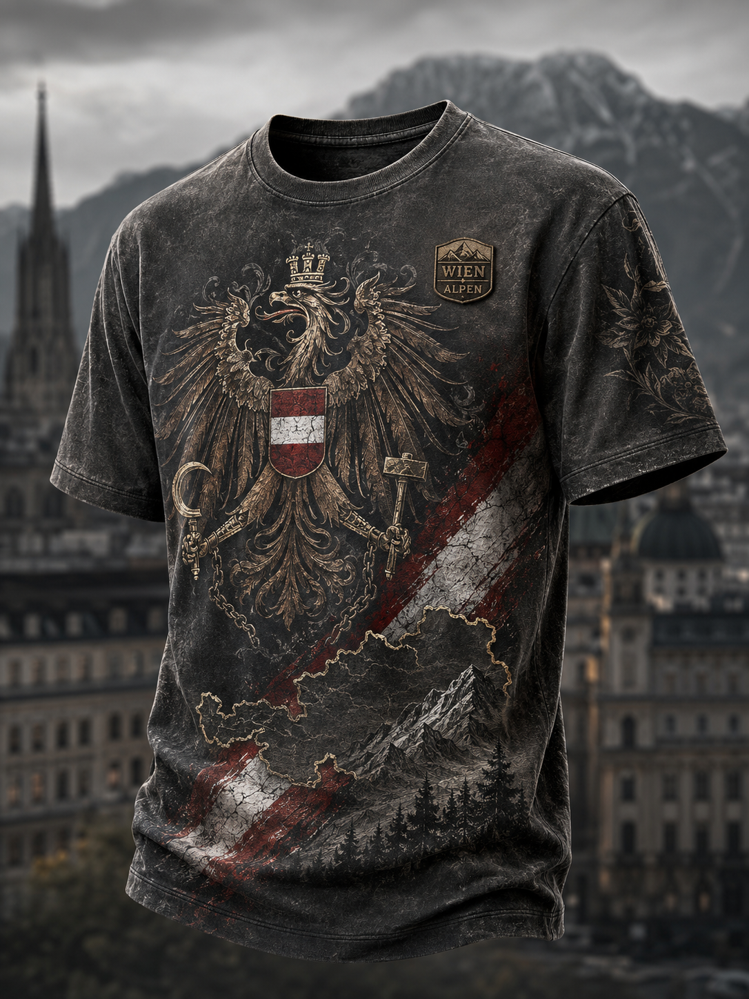 Herren-T-Shirt aus Österreich mit kurzen Ärmeln