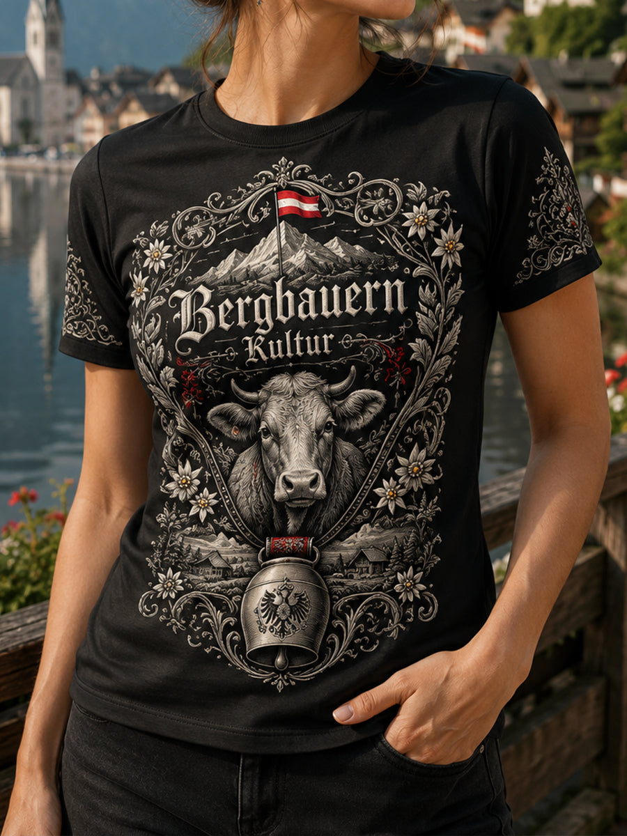 Frauen Österreich isches Land Kultur Kunstdruck T-Shirt