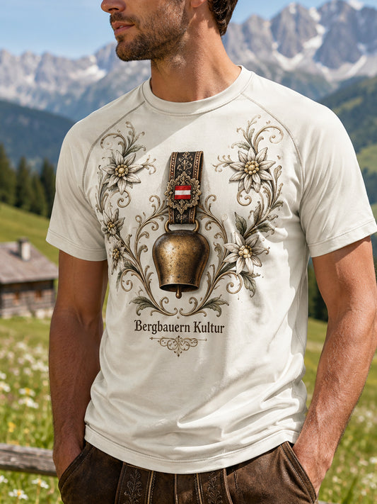 Herren-T-Shirt mit Kunstdruck im österreichischen Landhausstil