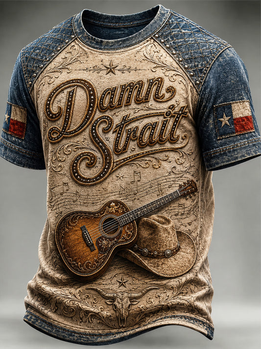 Vintage Western Spirit Grafik hemd für Männer
