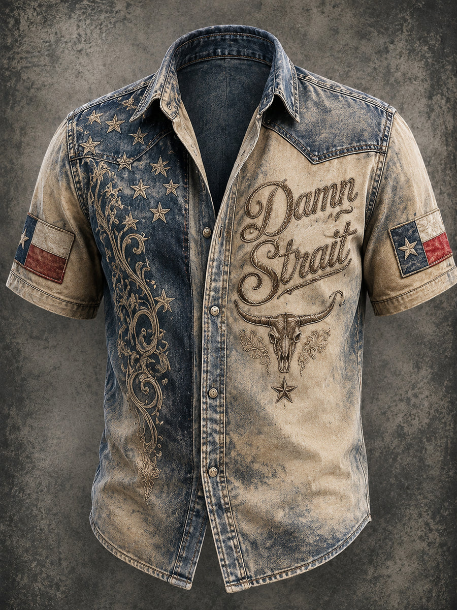 Herren-Country-Lifestyle-Freizeit hemd
