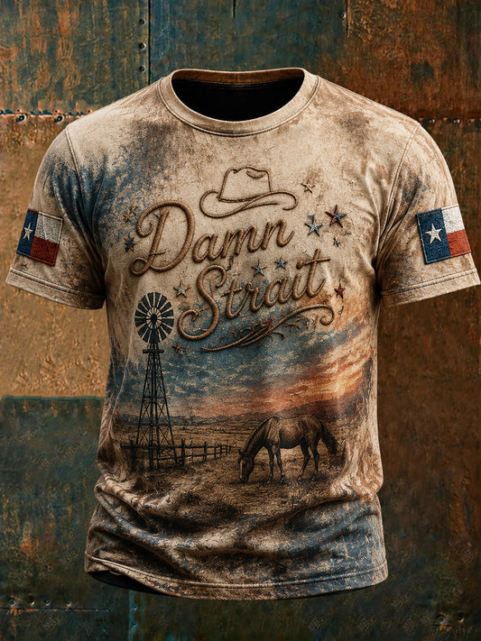 Retro-Country-Lifestyle-T-Shirt für Männer