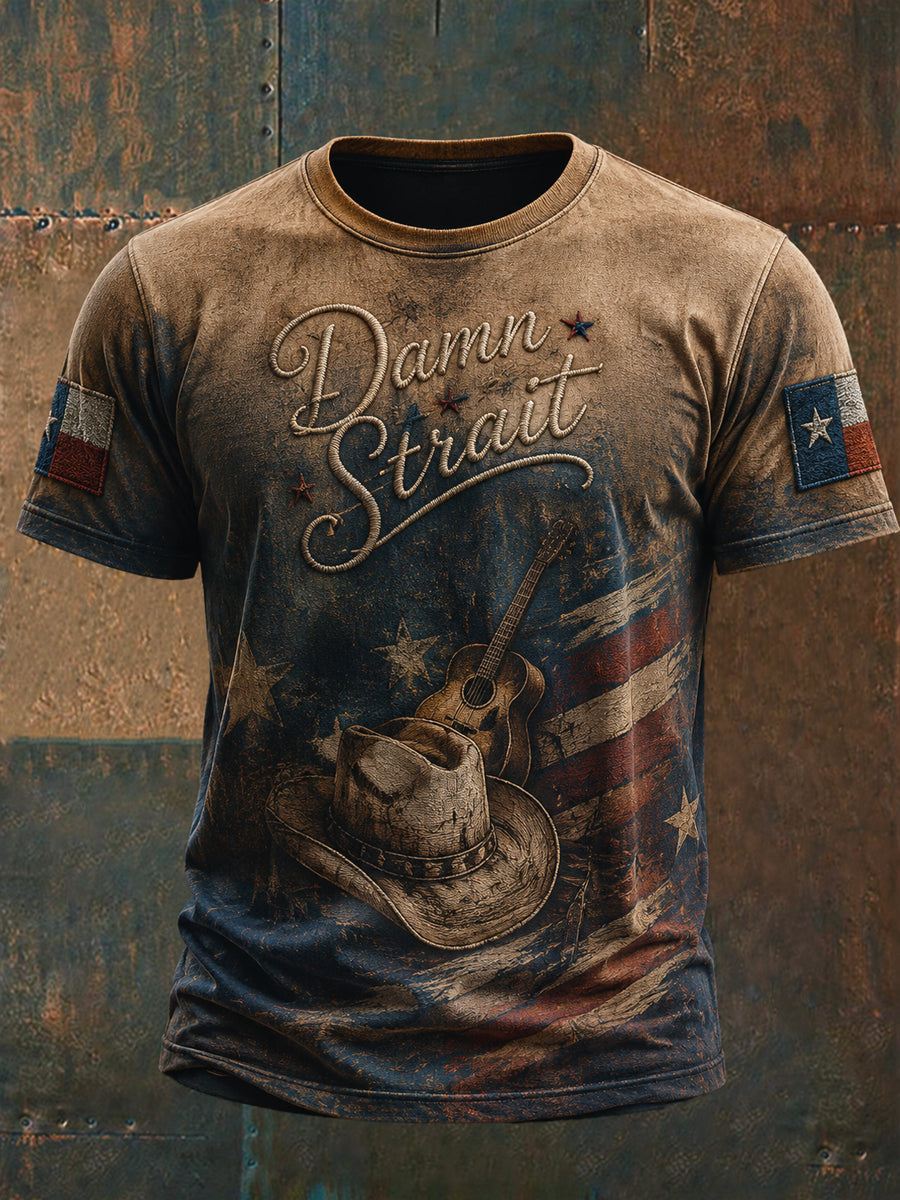 Herren Vintage Country Soul Grafik T-Shirt