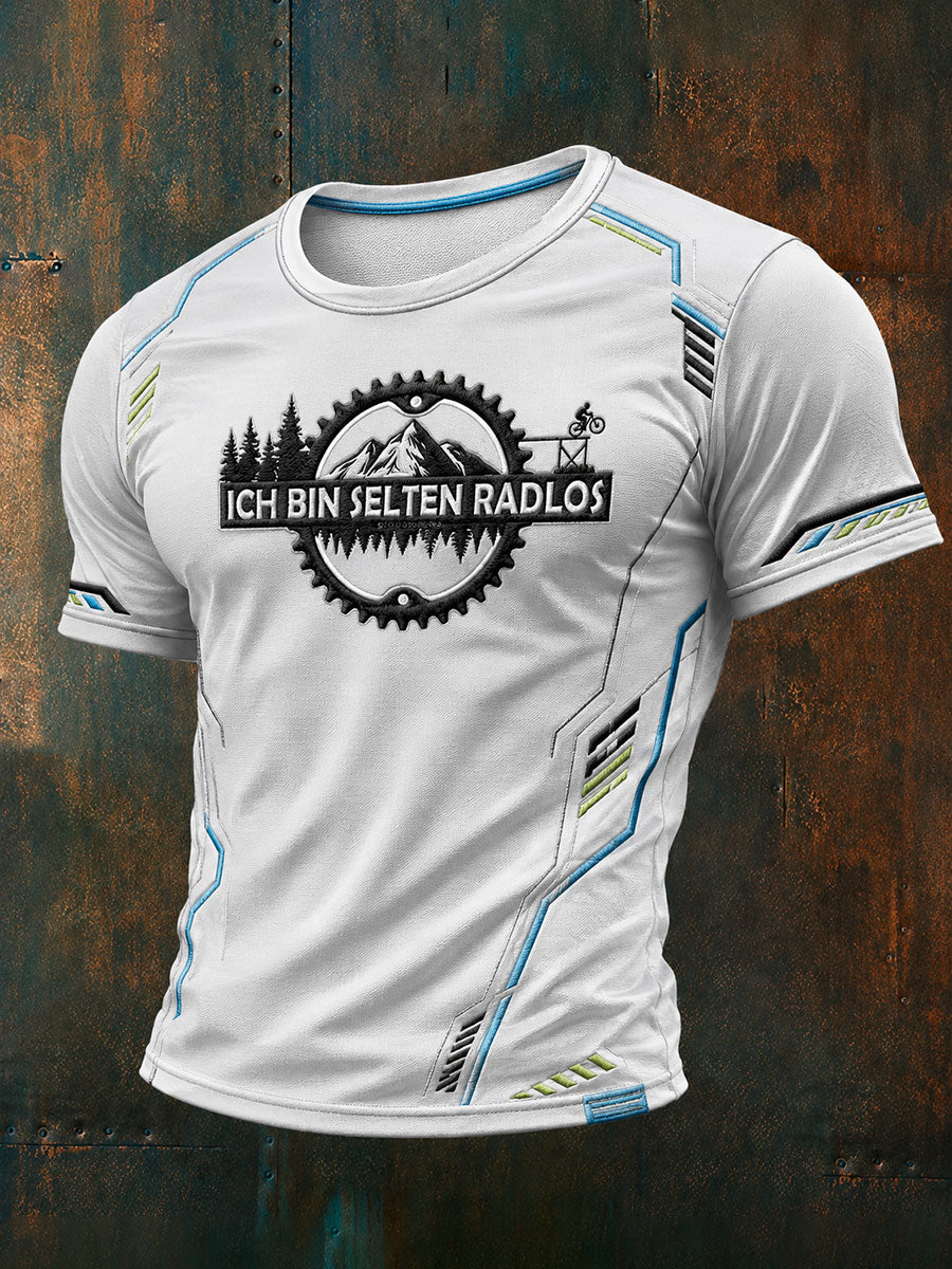 Herren Ich Bin Selten Radlos T-Shirt mit kurzen Ärmeln