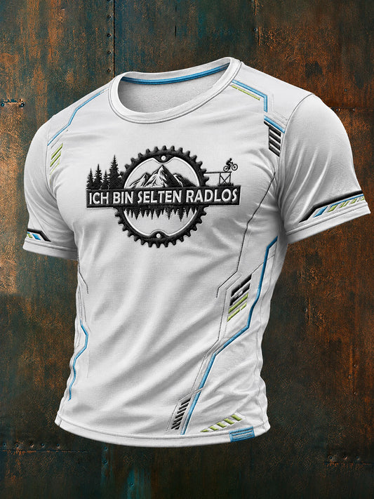 Herren Ich Bin Selten Radlos T-Shirt mit kurzen Ärmeln