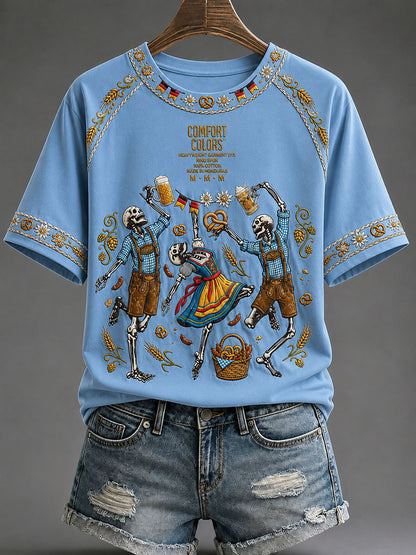 Frauen-Oktoberfest-Print-Lässiges T-Shirt