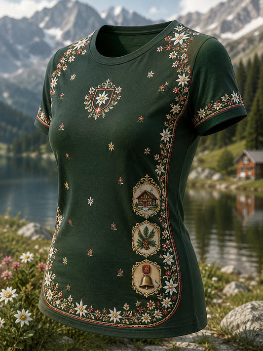 T-Shirt mit Kunstdruck zur österreichischen Frauenkultur