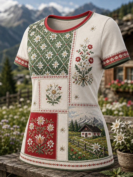 T-Shirt mit Kunstdruck zur österreichischen Frauenkultur