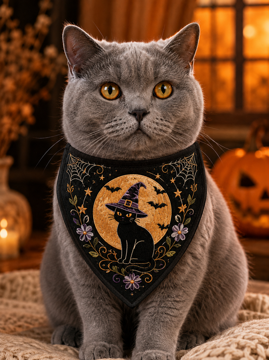 Haustier-Halloween-Dreiecktuch