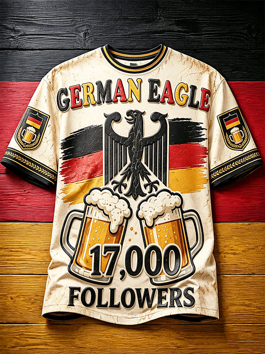Herren-Casual-T-Shirt mit Bier-Print zum Tag der Deutschen Einheit