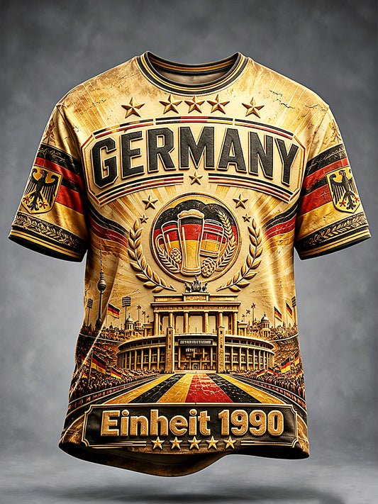 Herren-Casual-T-Shirt mit Aufdruck zum Tag der Deutschen Einheit