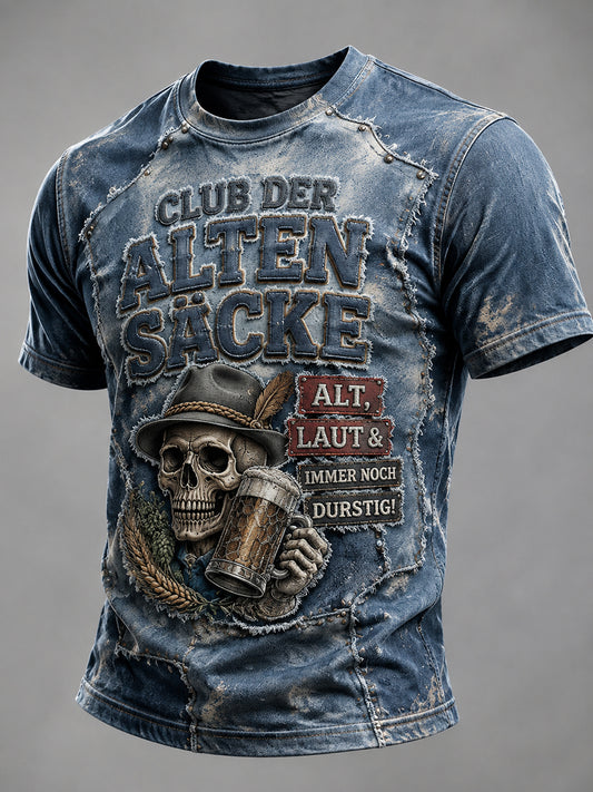 Herren Lustiges Oktoberfest-Druck-Bier-Liebhaber-lässiges T-Shirt