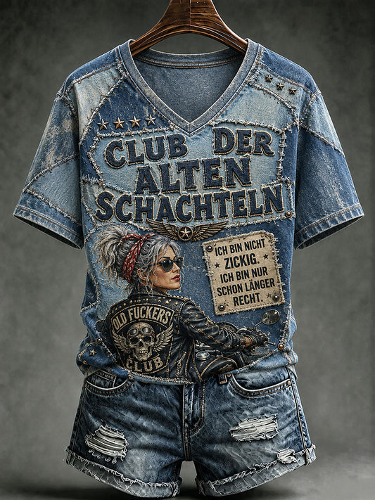 Lässiges T-Shirt für Damen mit witzigem Slogan-Print