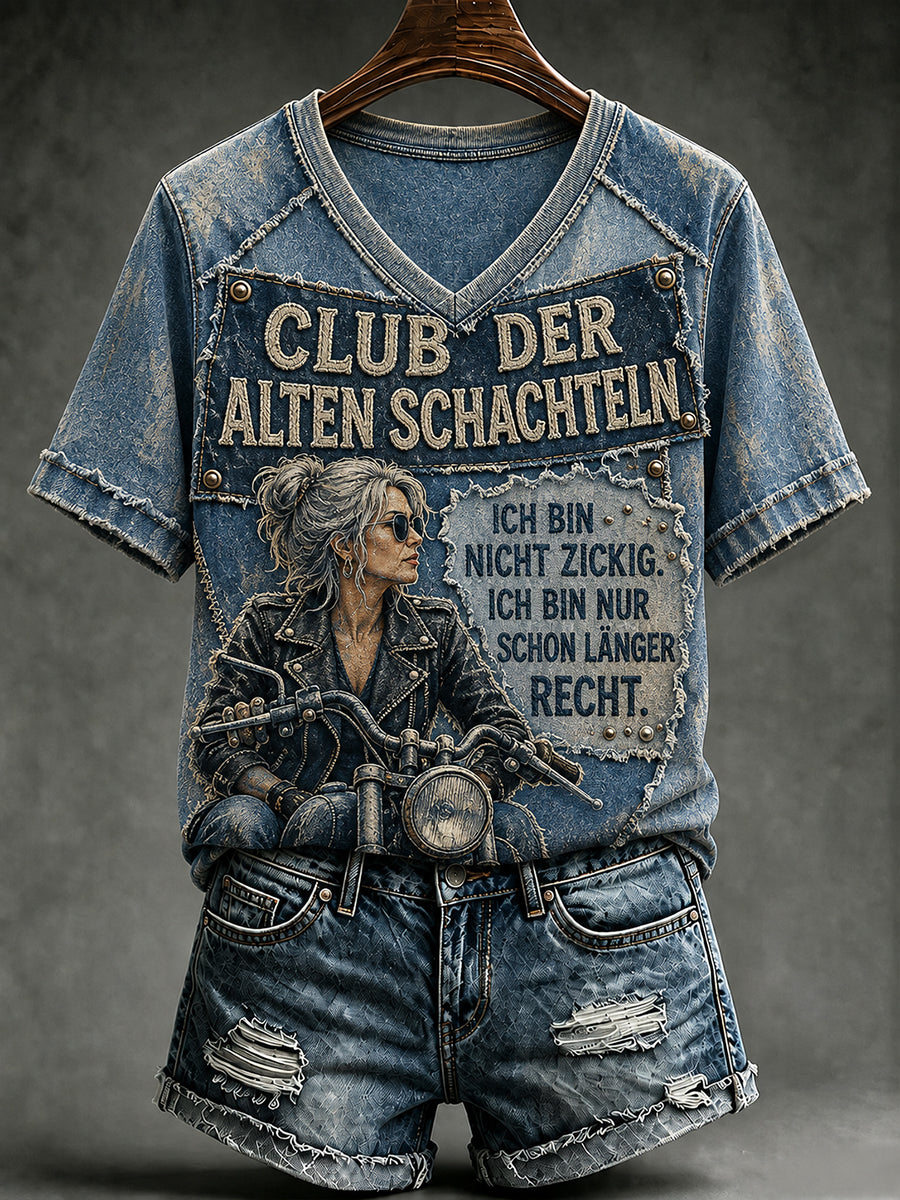 Frauen Lustiges Slogan Print Casual T-Shirt