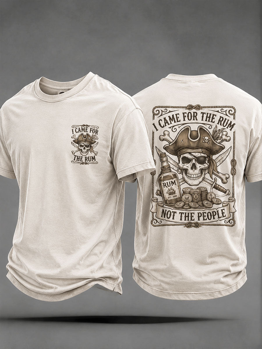 Männer "Ich bin wegen des Rums gekommen, nicht wegen der Leute" Fun Casual Unisex T-Shirt