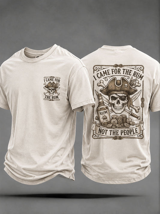 Männer "Ich bin wegen des Rums gekommen, nicht wegen der Leute" Fun Casual Unisex T-Shirt