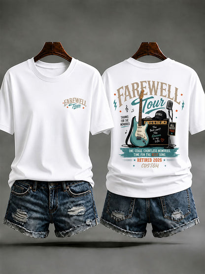 Frauen Ruhestand Abschieds tour Musik Thema Freizeit T-Shirt