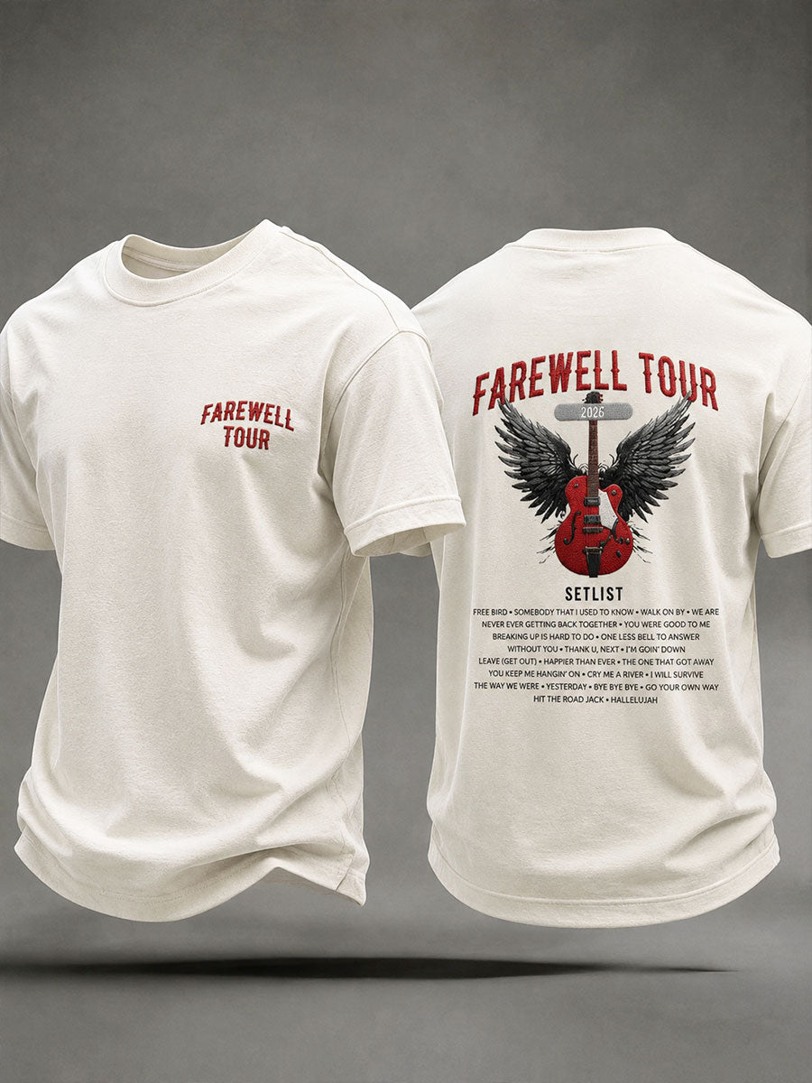 Herren Ruhestand Abschieds tour Musik Thema Casual Unisex T-Shirt