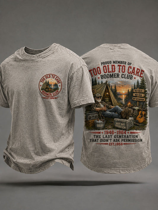 Herren-T-Shirts "Proud Member of Too Old to Care Boomer Club"