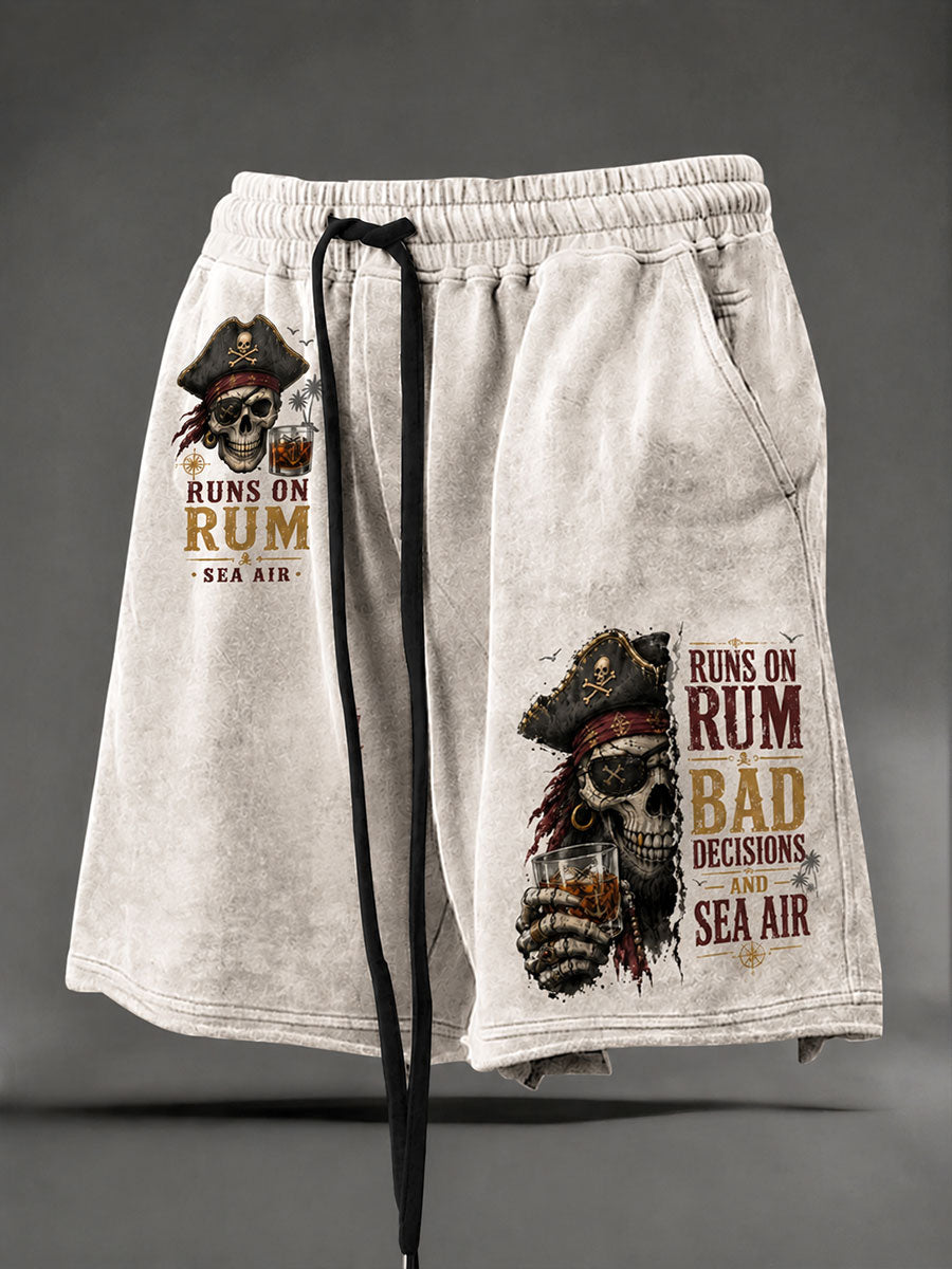 Shorts für Männer "Rum, schlechte Entscheidungen und Seeluft"