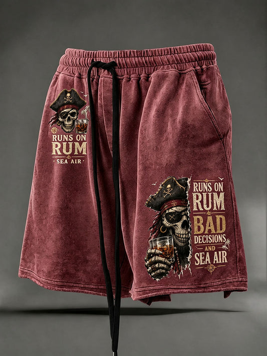 Shorts für Männer "Rum, schlechte Entscheidungen und Seeluft"