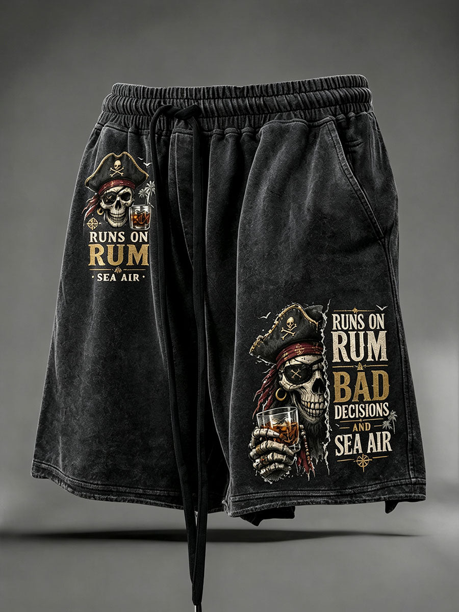 Shorts für Männer "Rum, schlechte Entscheidungen und Seeluft"
