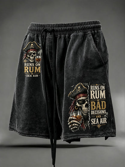 Shorts für Männer "Rum, schlechte Entscheidungen und Seeluft"